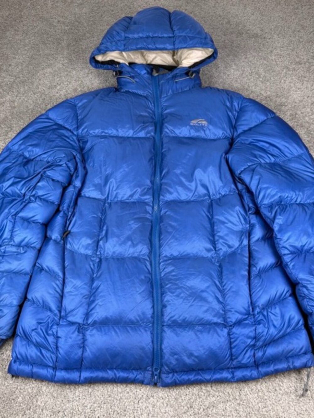 GoLite Women's 800 Fill Goose Down Puffer Jacket Lightweight Blue Size Large